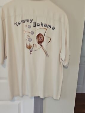 Tommy Bahama Cream Short-Sleeve Back Graphic Shirt